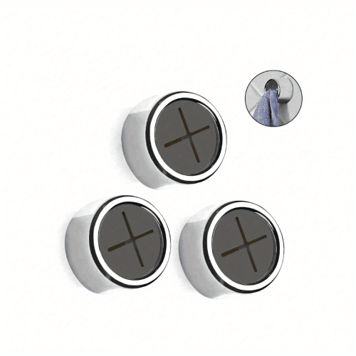 1/3/8pcs Kitchen Towel Holder, Self Adhesive Wall Dish Towel Hook, Round Wall Mount Towel Holder For Bathroom, Kitchen And Home, Wall, Cabinet, G