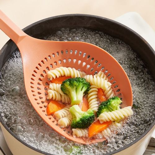 Nylon drainage spoon home kitchen large drainage spoon fishing dumplings fishing noodles spoon strainer food grade high temperature resistant str